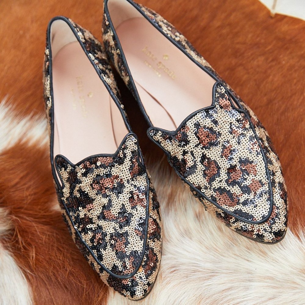 Kate Spade | Caty Cape Black Sequin Loafers